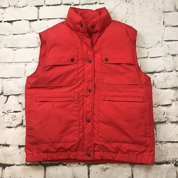 VTG Colorado Classics Ladies M/L Red Puffer Vest W/ Four Pockets & Snap Buttons - Picture 1 of 6